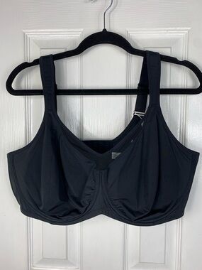 HSIA Black Supportive Underwire Bra Unlined Size 44DDD